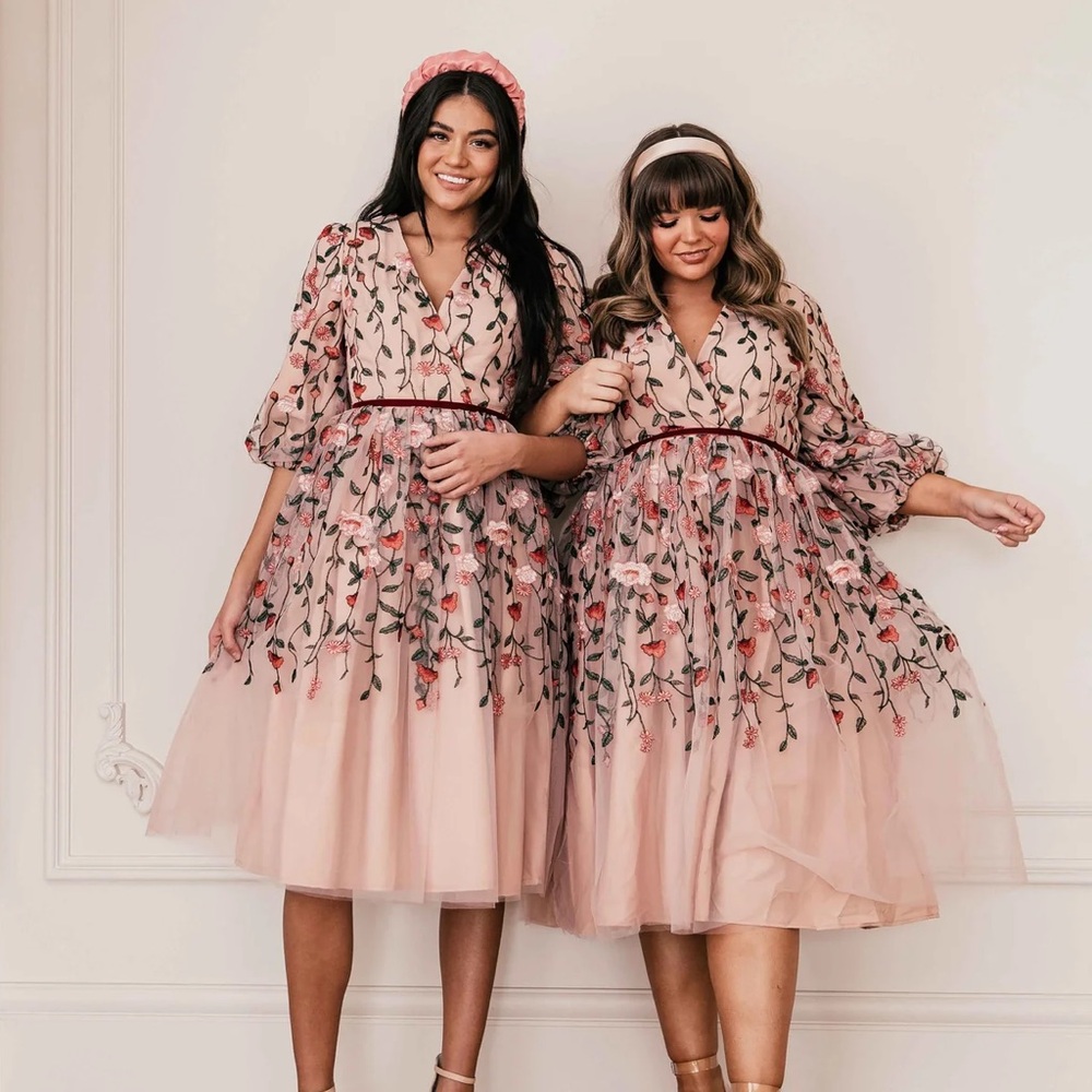 Rose floral dress